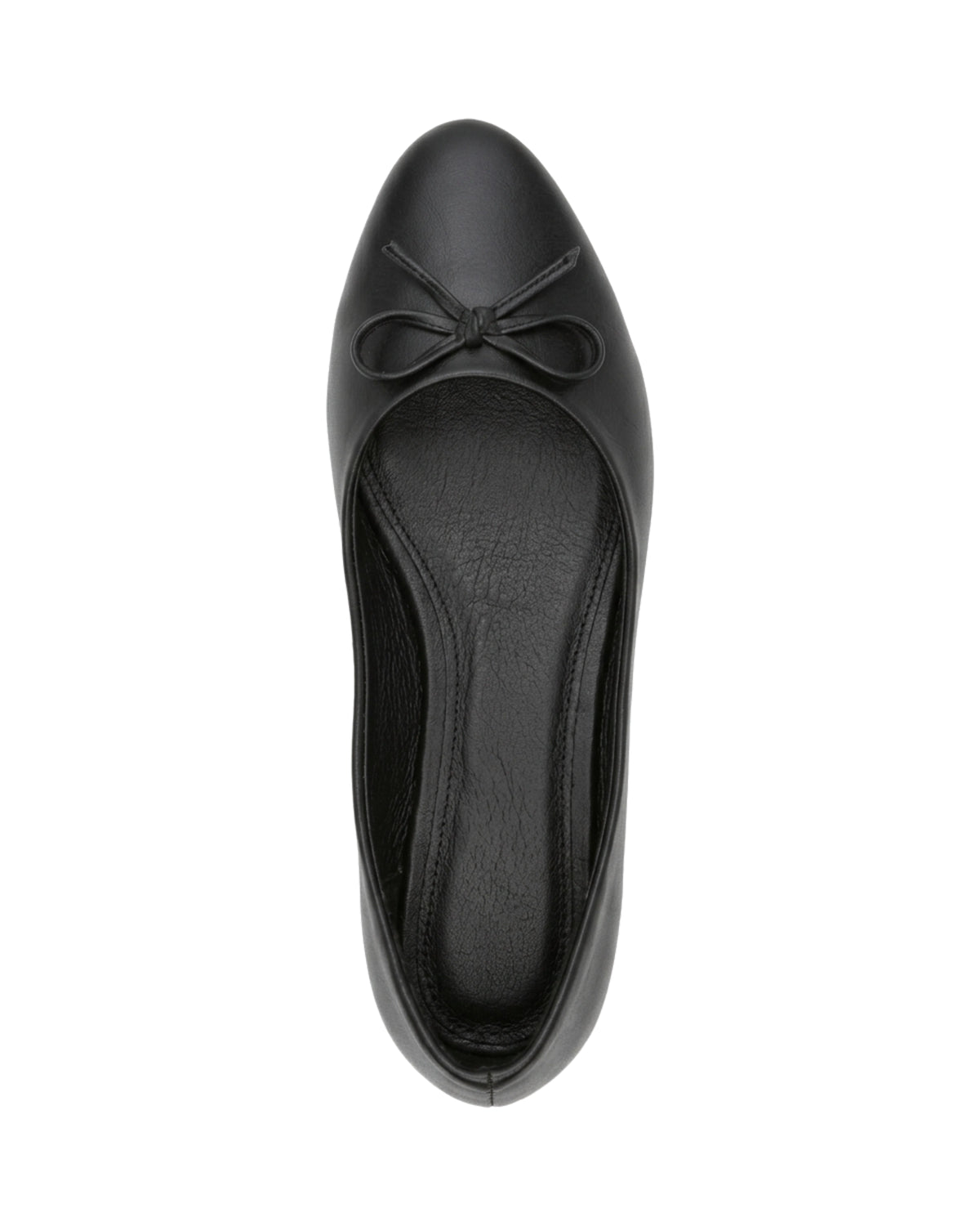 Amelie Bow Ballet Flats — Black — Top view