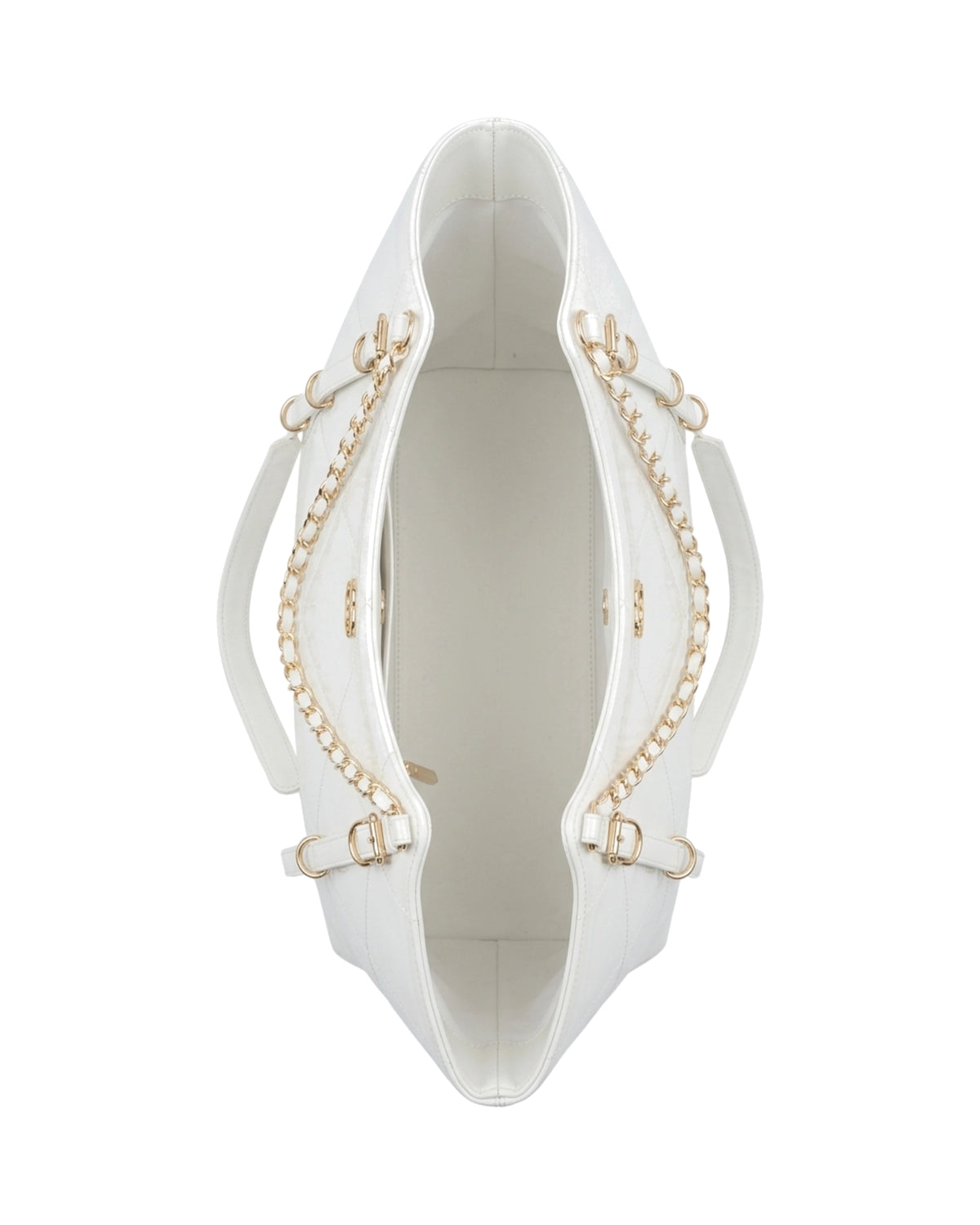TKN Cascade — White — dipped top outline — overhead view.