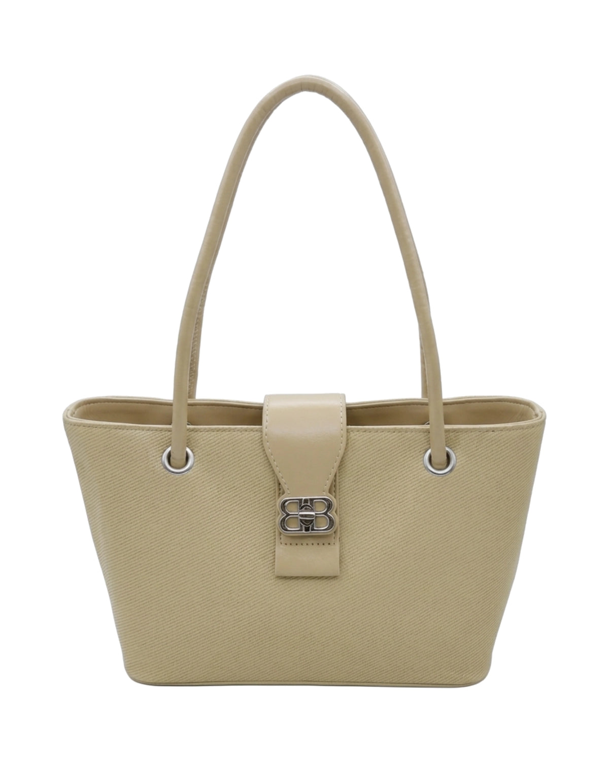 Anchor tote bag — Beige — front view showing the opening