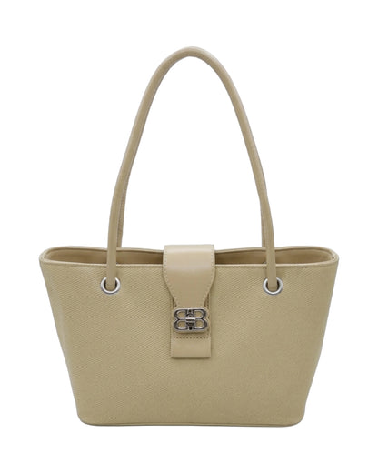 Anchor tote bag — Beige — front view showing the opening