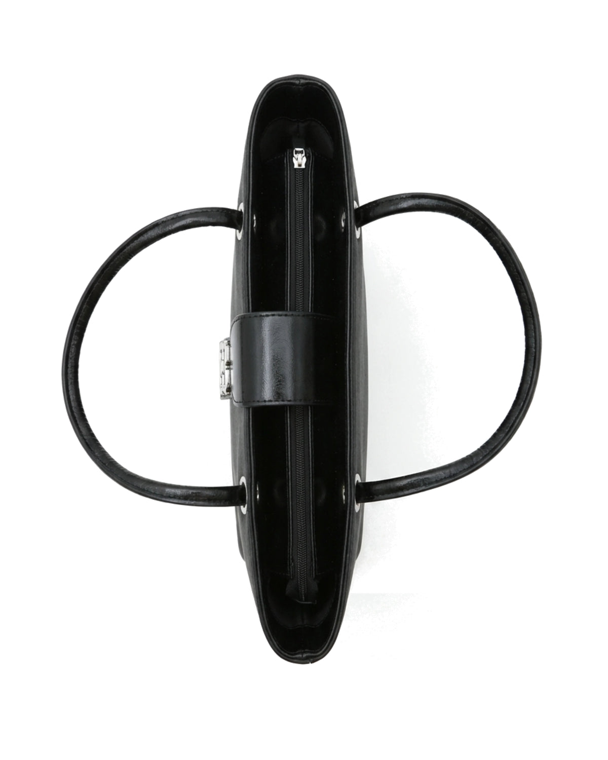 Anchor tote bag — Black — top view