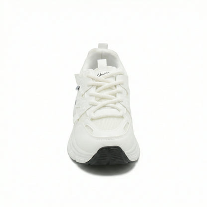 NOVA — A lace-up sneaker with a chunky sole and layered upper.