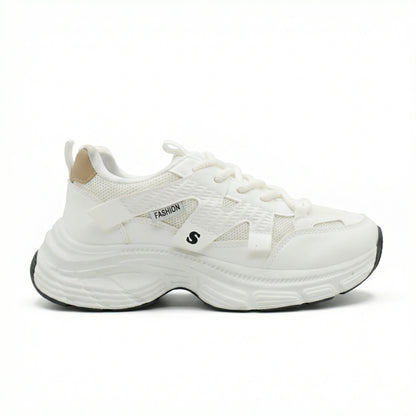 NOVA — A lace-up sneaker with a chunky sole and layered upper.