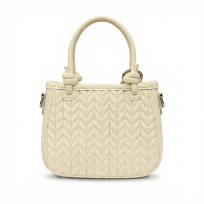 Basalt — A compact crossbody bag with a top handle and wide webbing strap.