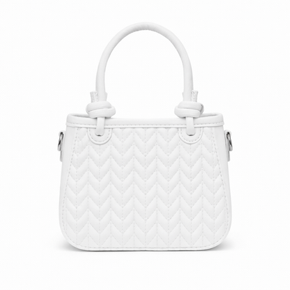 Basalt — A compact crossbody bag with a top handle and wide webbing strap.