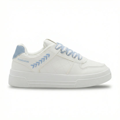 Drift — A low-profile lace-up sneaker with stitched panel details.