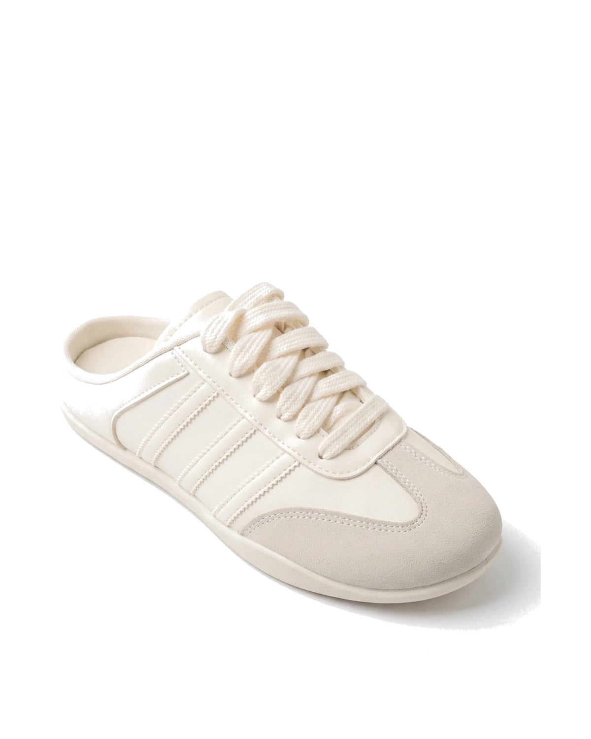 Rhea — Ivory / Gray — Front three-quarter view