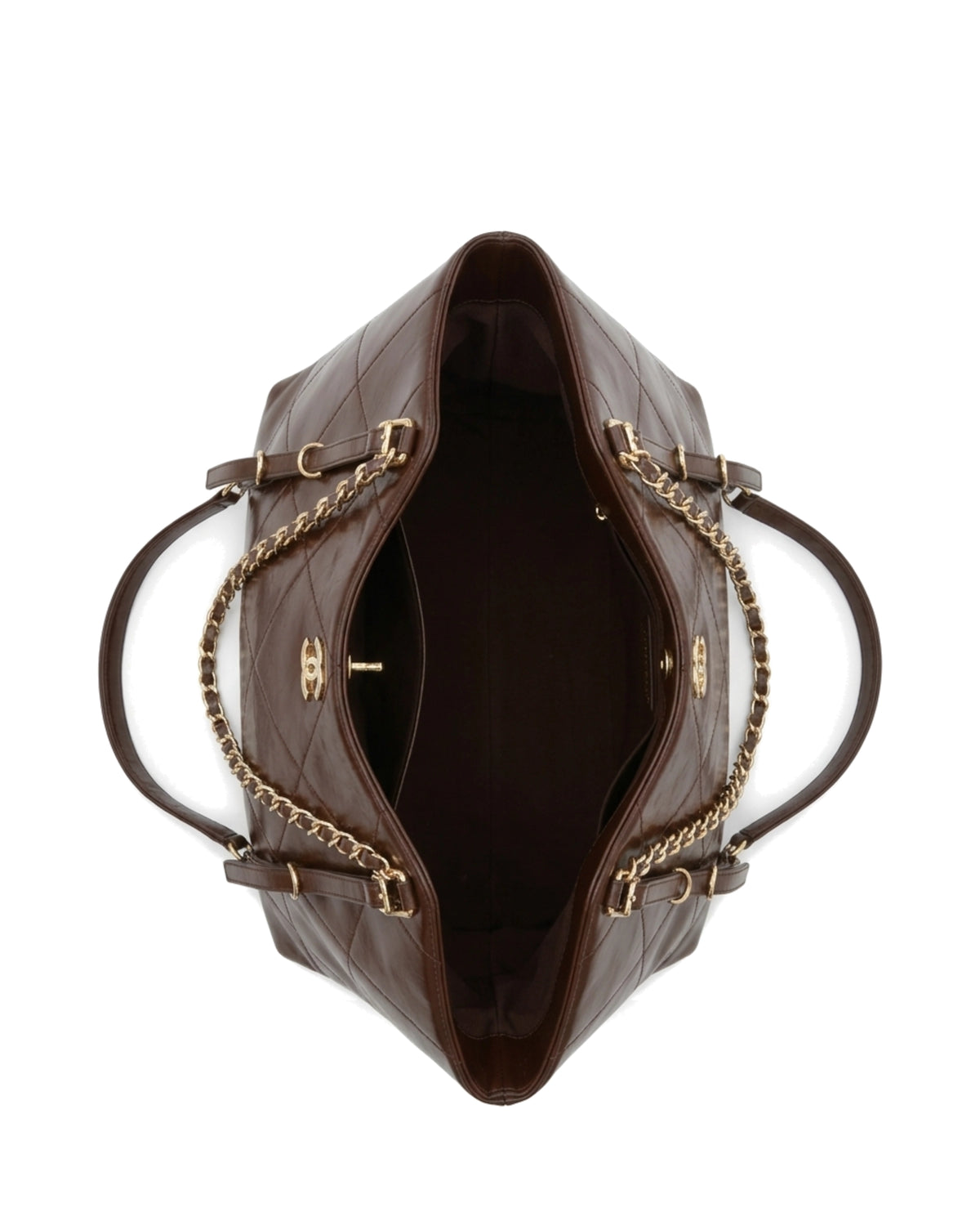 TKN Cascade — Brown — dipped top outline — overhead view.