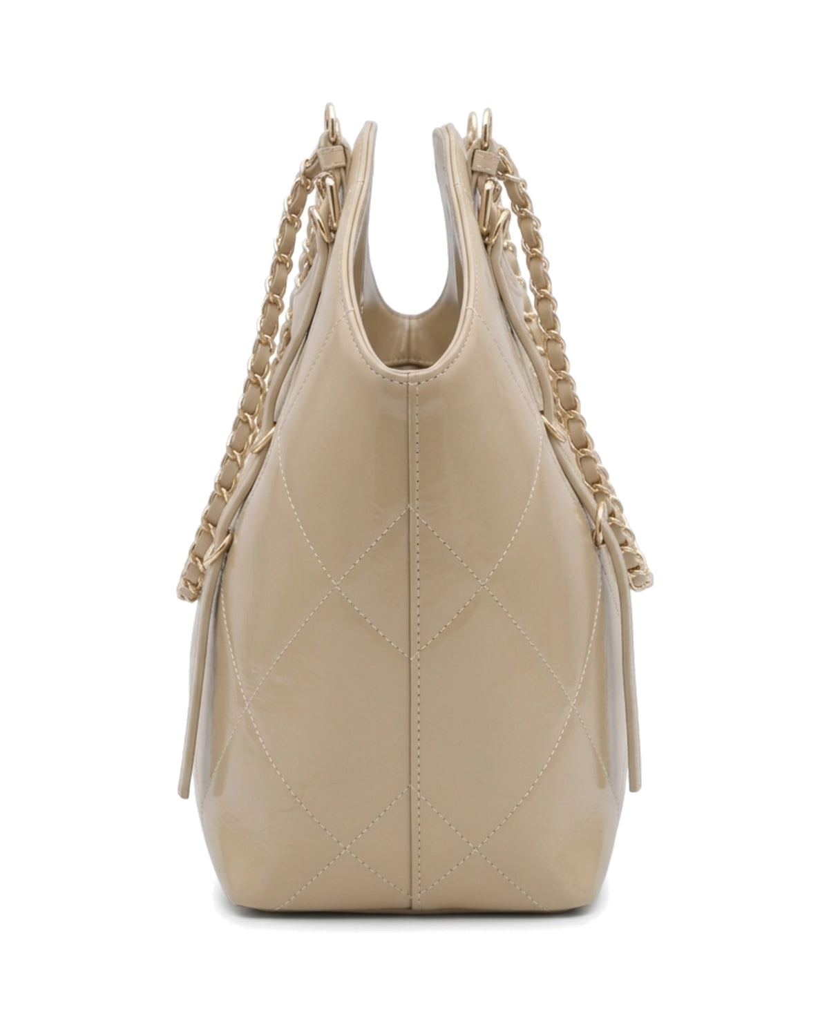 TKN Cascade — Beige — dipped top outline — side profile.