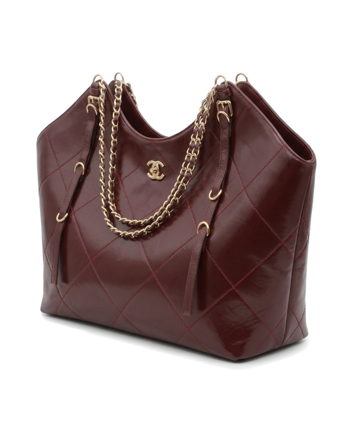 TKN Cascade — Burgundy — dipped top outline — front three-quarter view