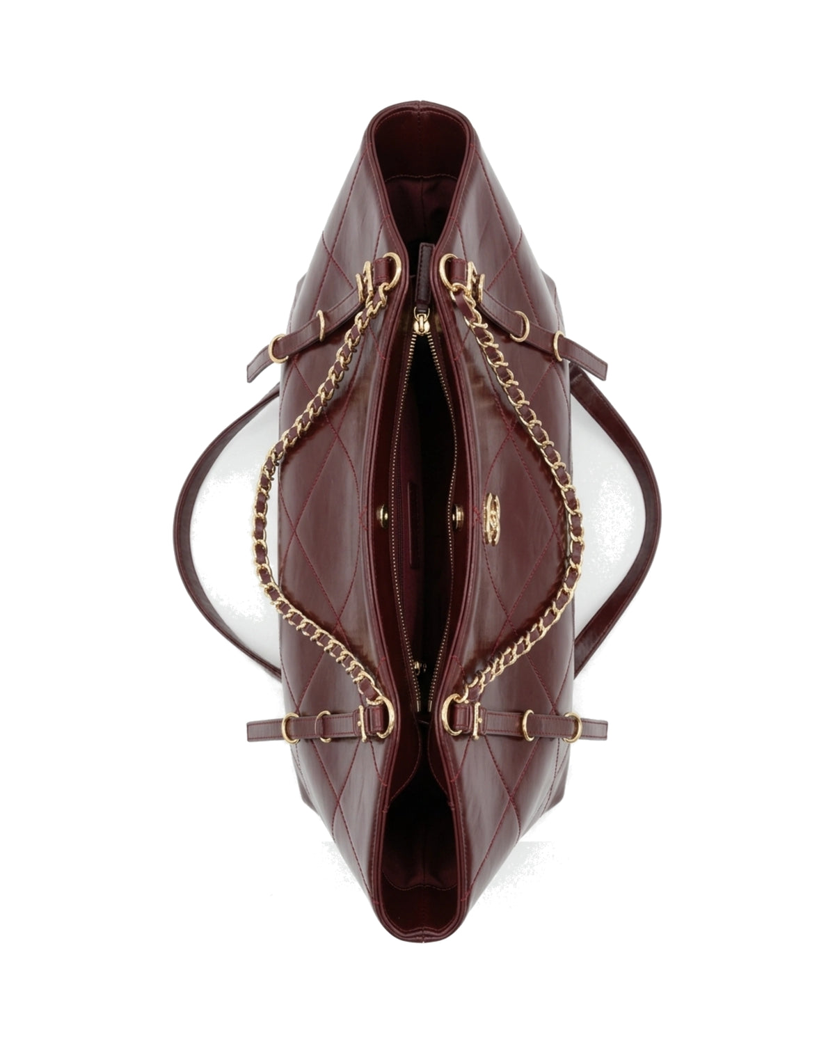 TKN Cascade — Burgundy — dipped top outline — overhead view