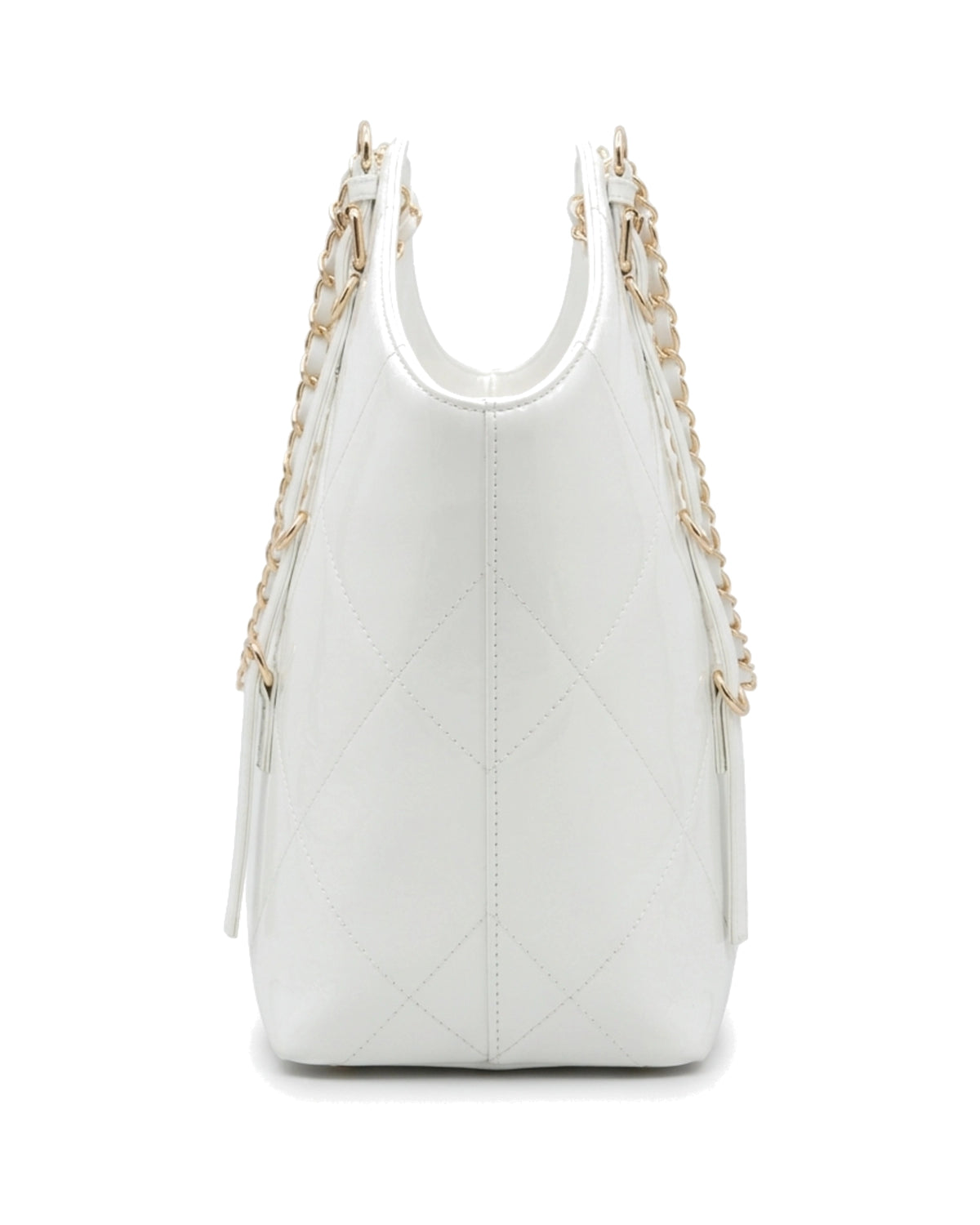 TKN Cascade — White — dipped top outline — side profile.