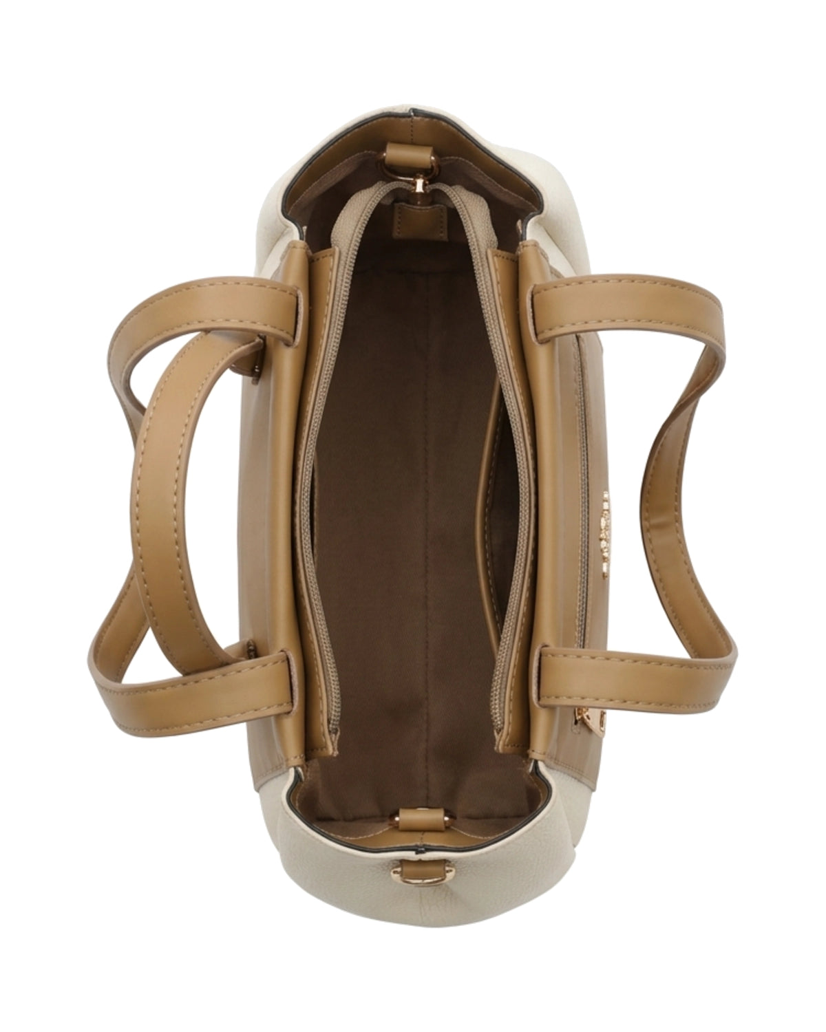 TKN Compass — Cream / Tan — squared front silhouette — overhead view.