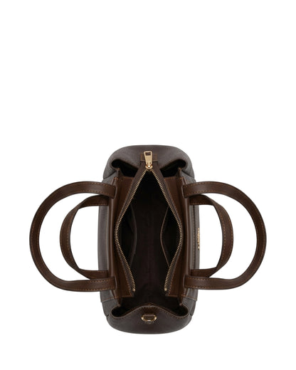 TKN Compass — Dark Brown — squared front silhouette — overhead view.