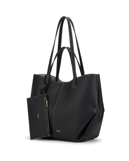 TKN Contour — Black — angular lower silhouette — front three-quarter view
