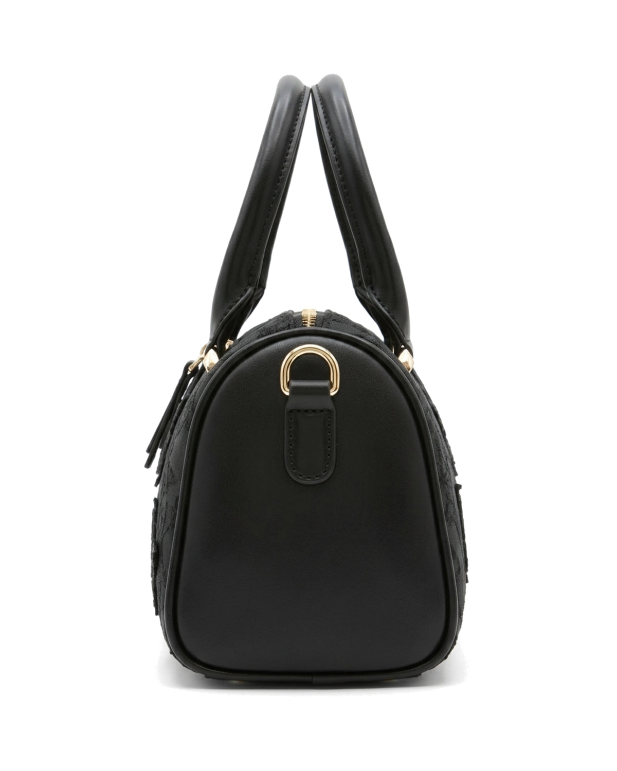 Elise Butterfly-Detail Bowler Bag — Black — Side profile