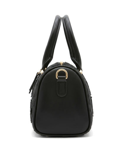 Elise Butterfly-Detail Bowler Bag — Black — Side profile