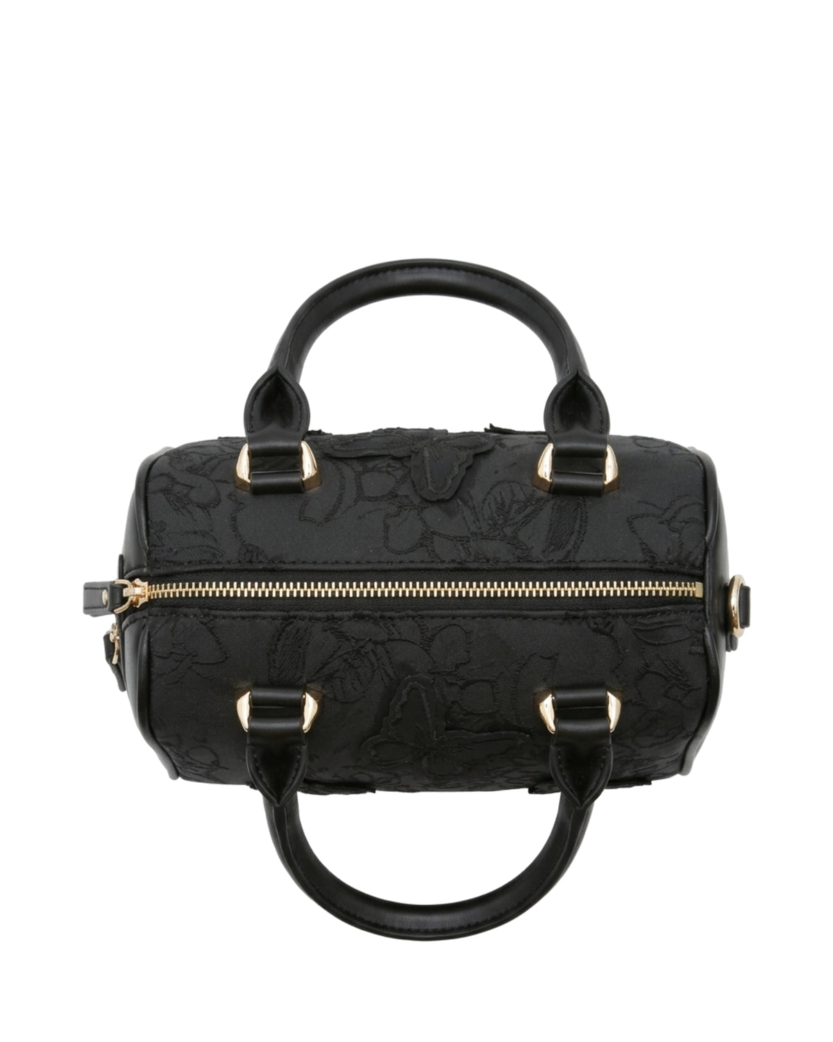 Elise Butterfly-Detail Bowler Bag — Black — Top view