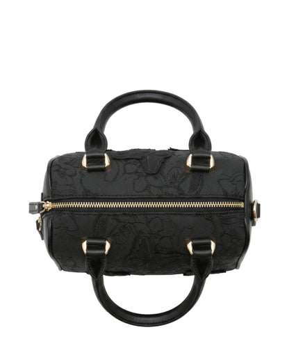 Elise Butterfly-Detail Bowler Bag — Black — Top view