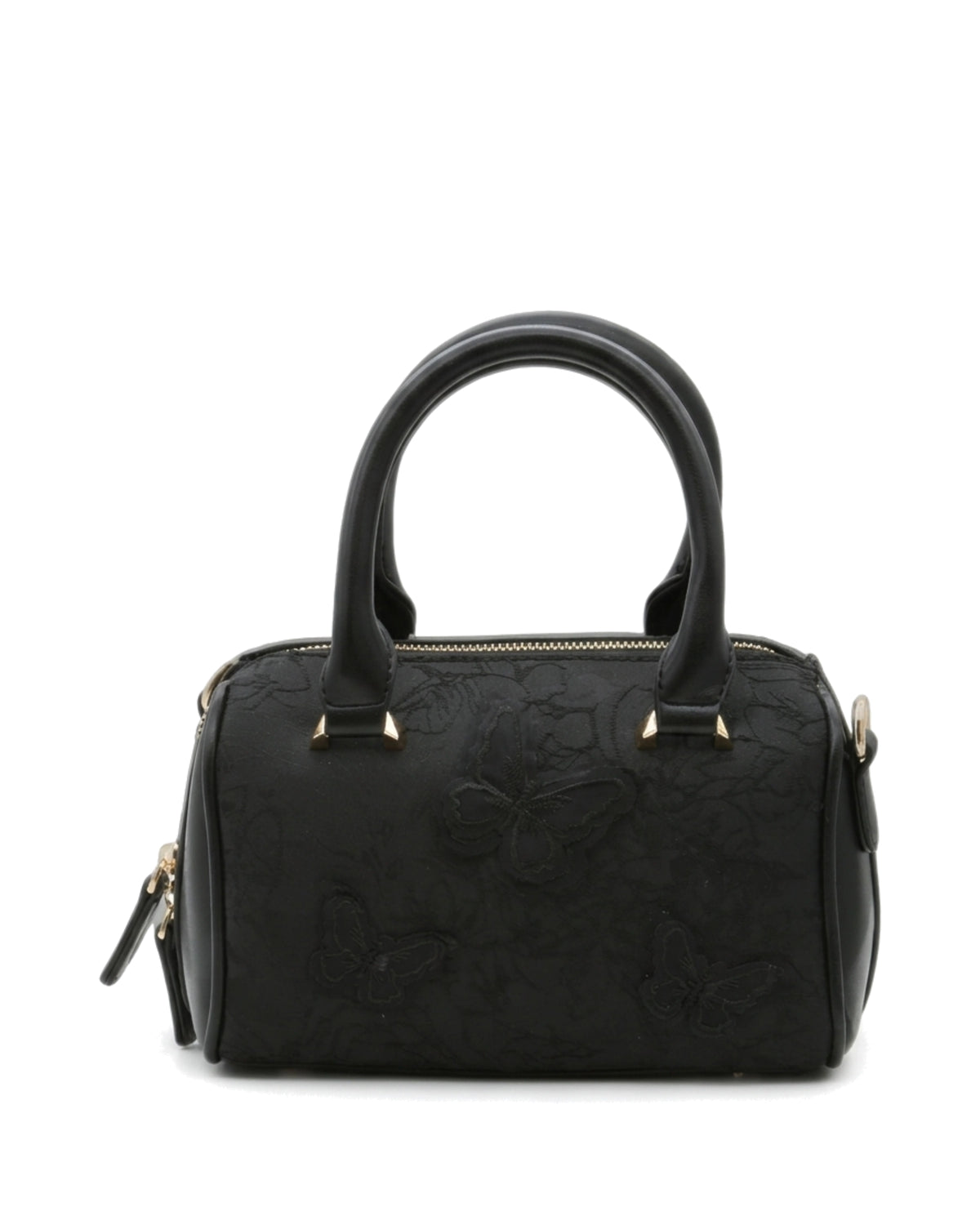 Elise Butterfly-Detail Bowler Bag — Black — Detail