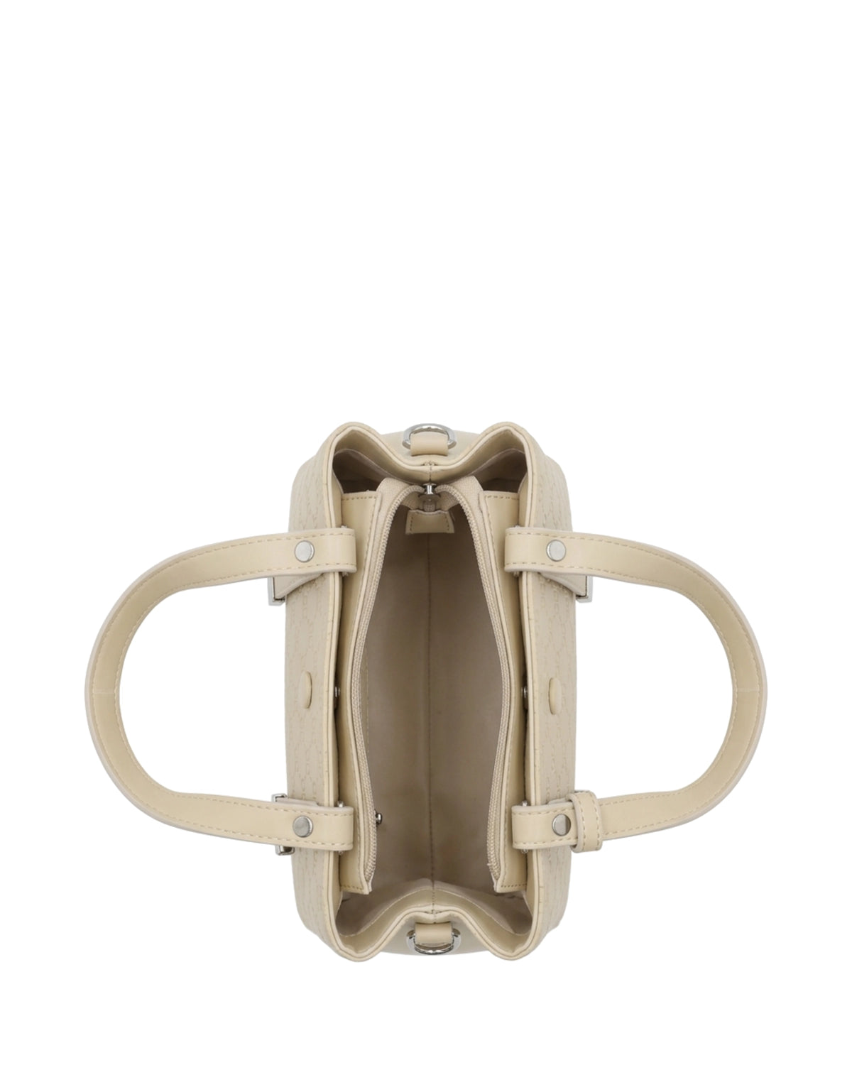 TKN Emblem — Cream — upright structured-looking body — overhead view.