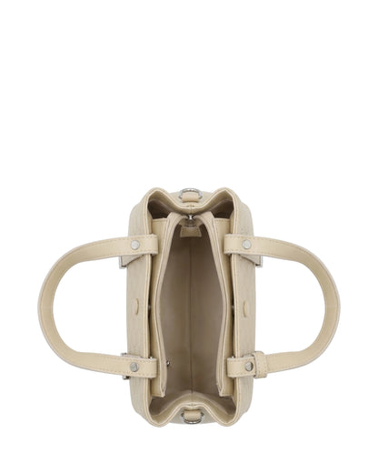 TKN Emblem — Cream — upright structured-looking body — overhead view.
