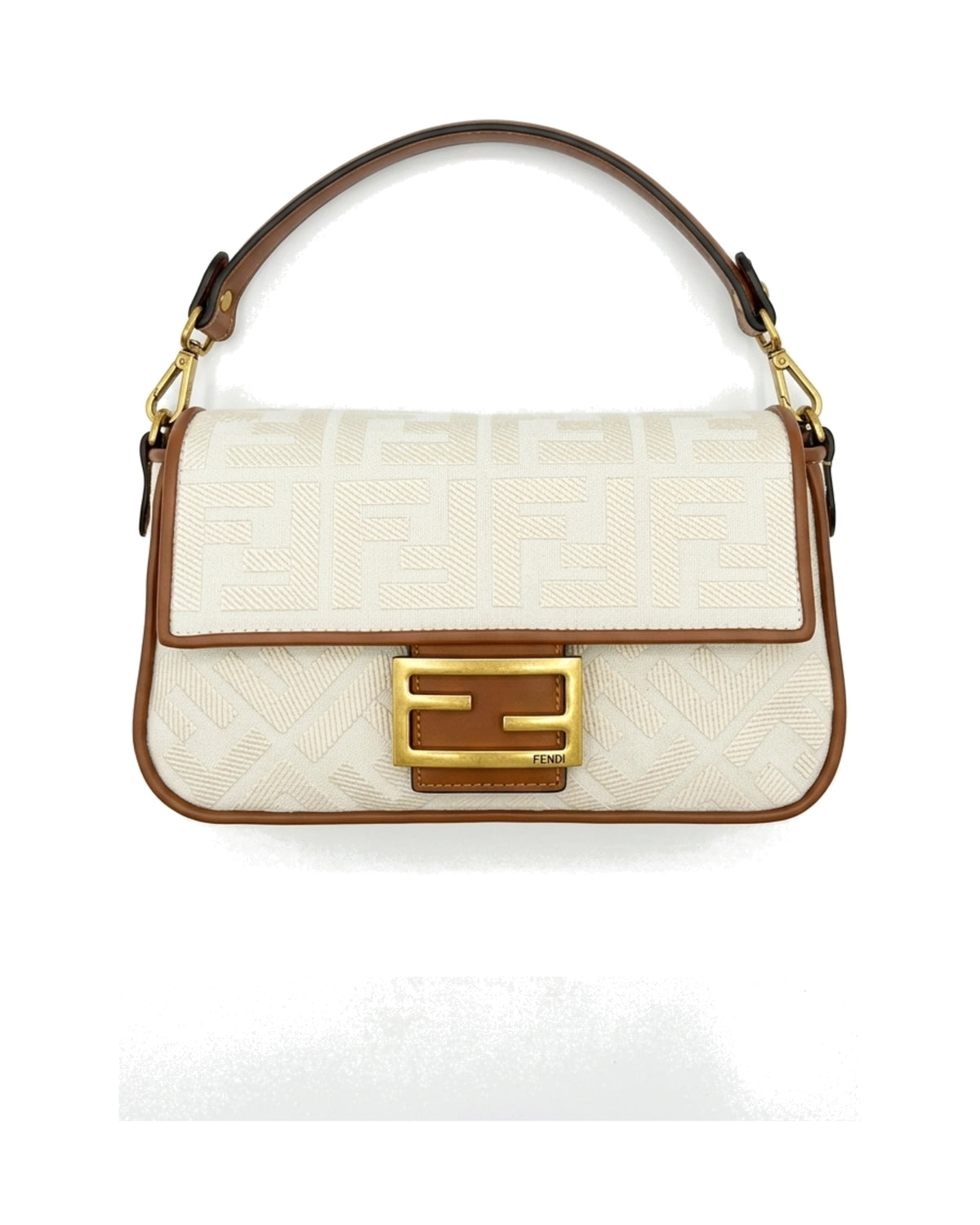 TKN Frame — Cream / Tan — rectangular flap silhouette — overhead view