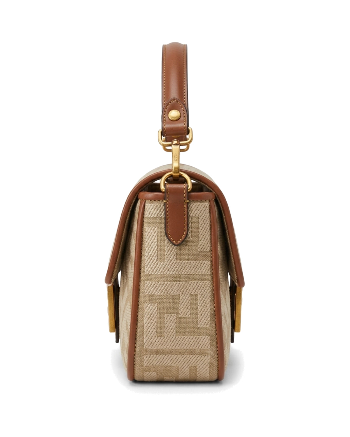 TKN Frame — Beige Pattern — rectangular flap silhouette — side profile.