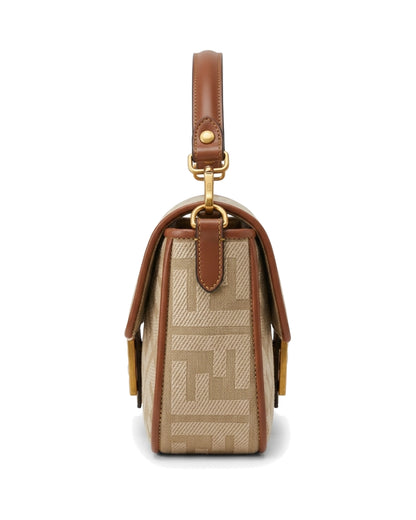 TKN Frame — Beige Pattern — rectangular flap silhouette — side profile.