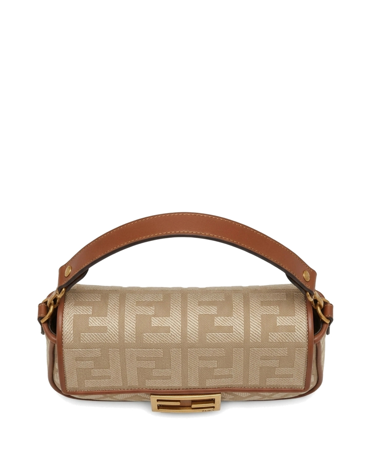 TKN Frame — Beige Pattern — rectangular flap silhouette — overhead view.