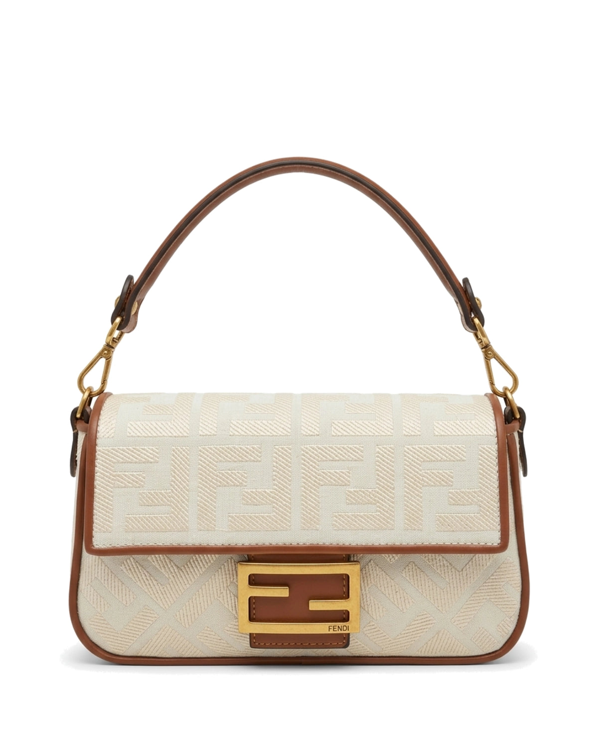 TKN Frame — Cream / Tan — rectangular flap silhouette — side profile