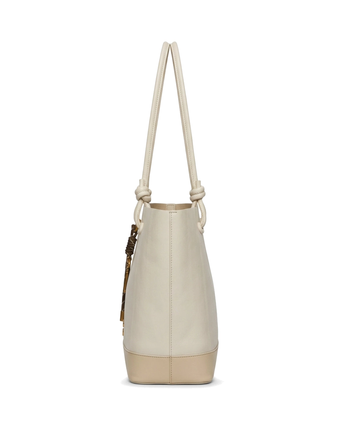 TKN Halo — Cream — upright tote body — side profile.