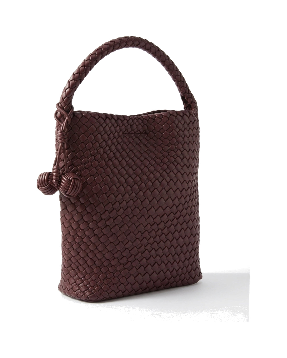 TKN Interlace — Burgundy — upright woven-effect body — front three-quarter view.