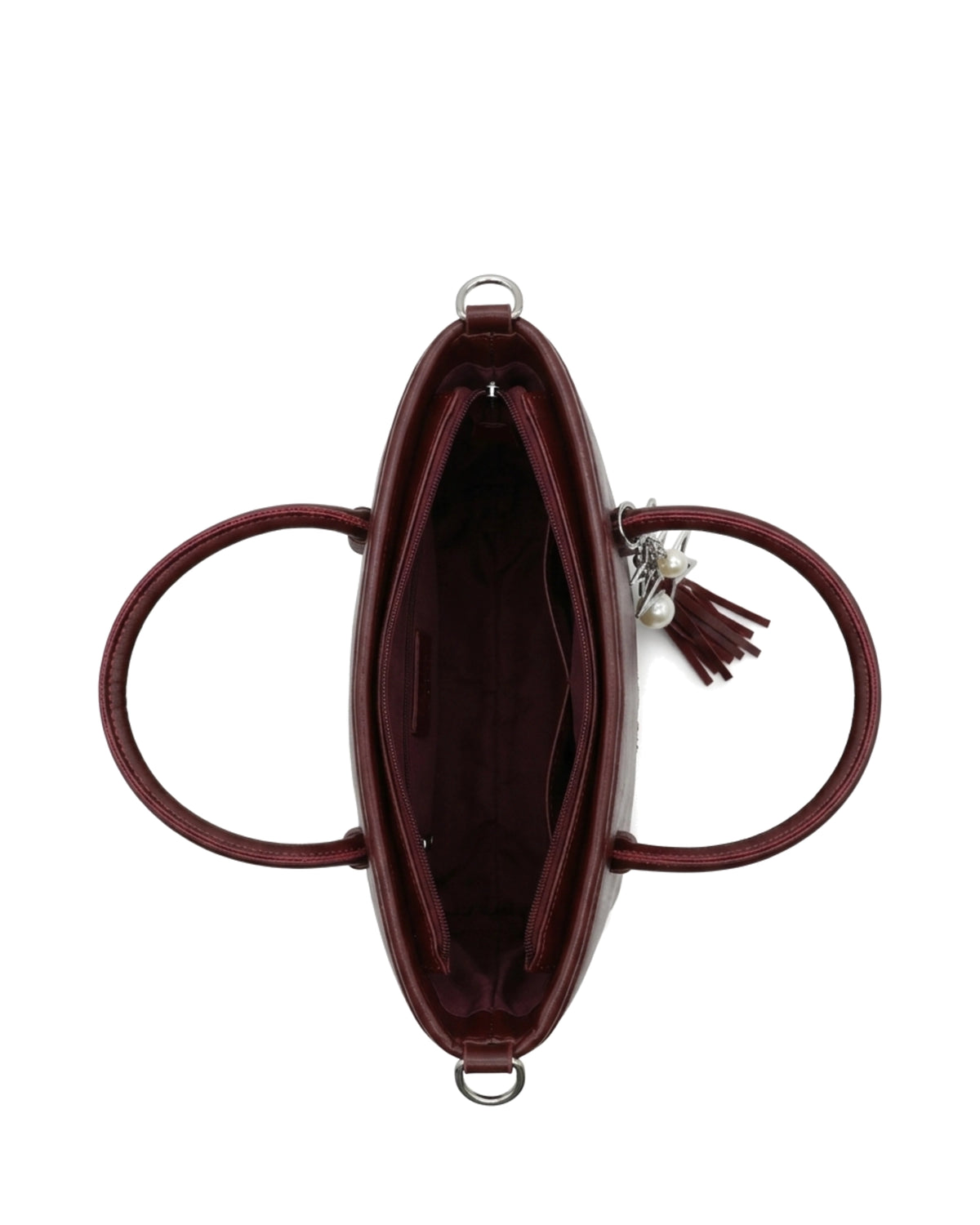 Isabelle — Burgundy — overhead view.