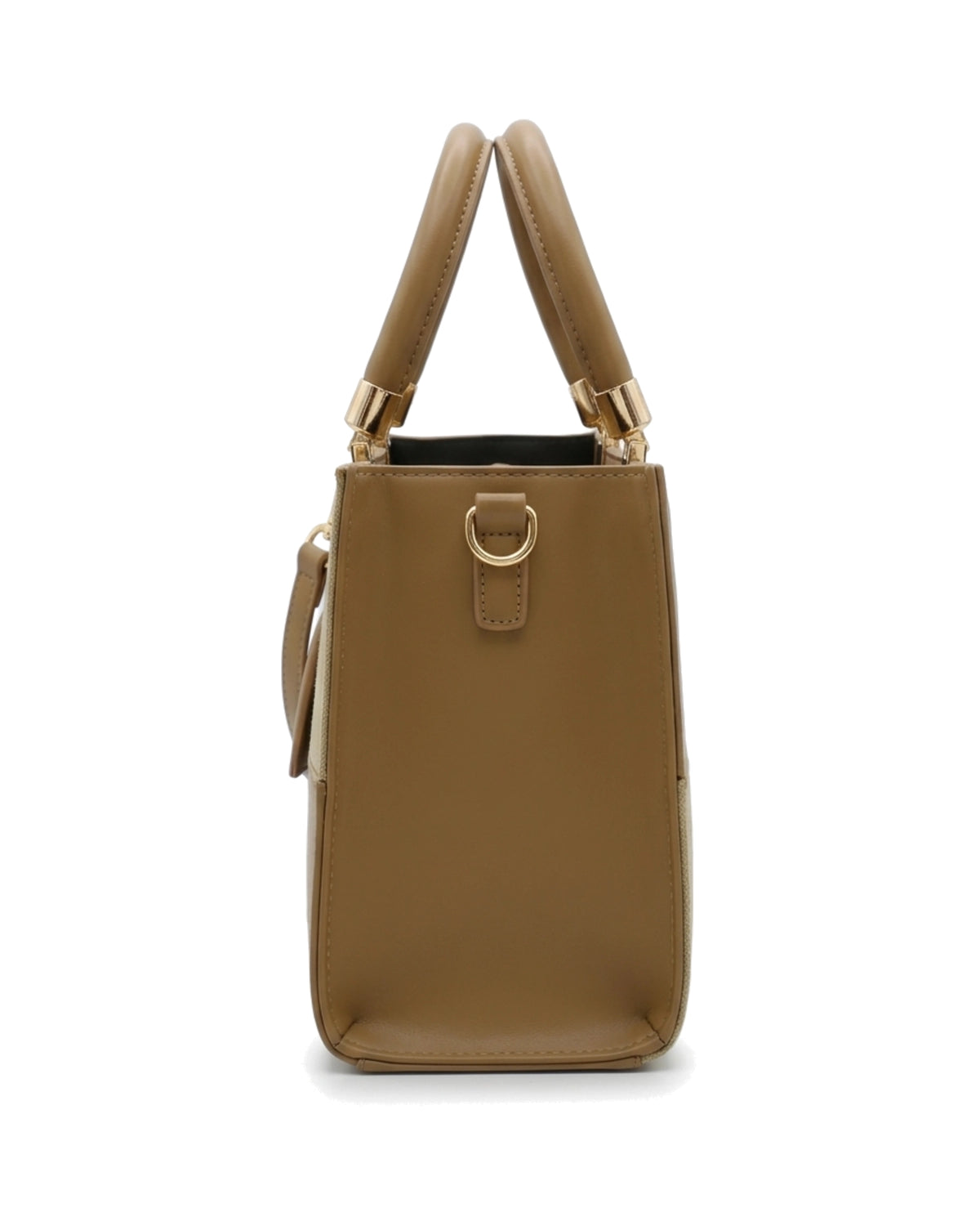 TKN Mosaic — Tan / Beige — square-looking structured silhouette — side profile.