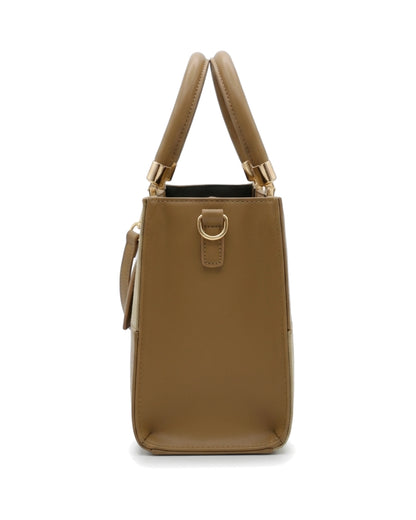 TKN Mosaic — Tan / Beige — square-looking structured silhouette — side profile.
