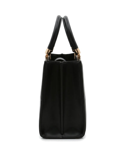 TKN Mosaic — Black — square-looking structured silhouette — side profile.