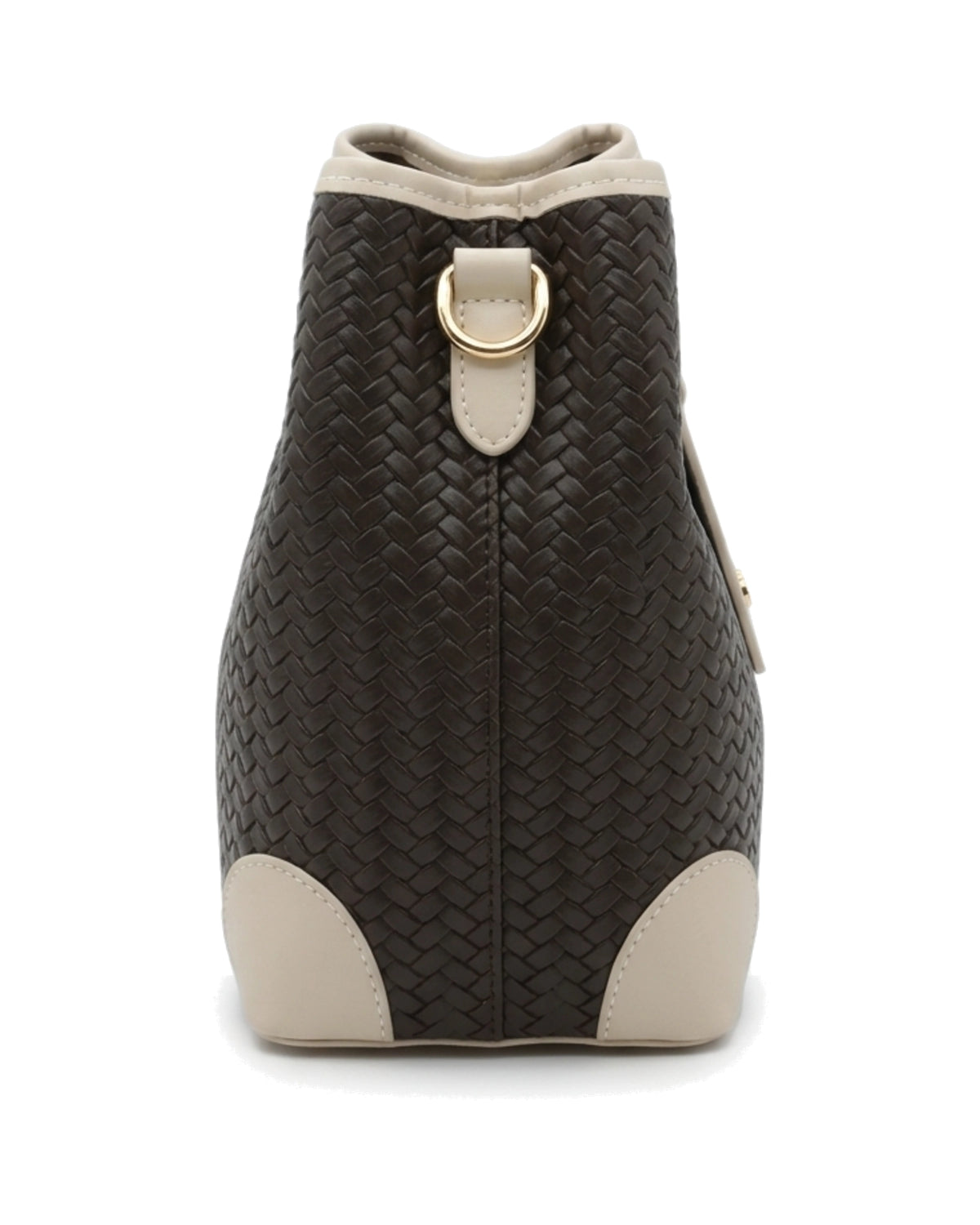 TKN Nest — Black / Cream — rounded bucket silhouette — side profile.
