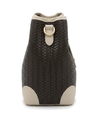 TKN Nest — Black / Cream — rounded bucket silhouette — side profile.