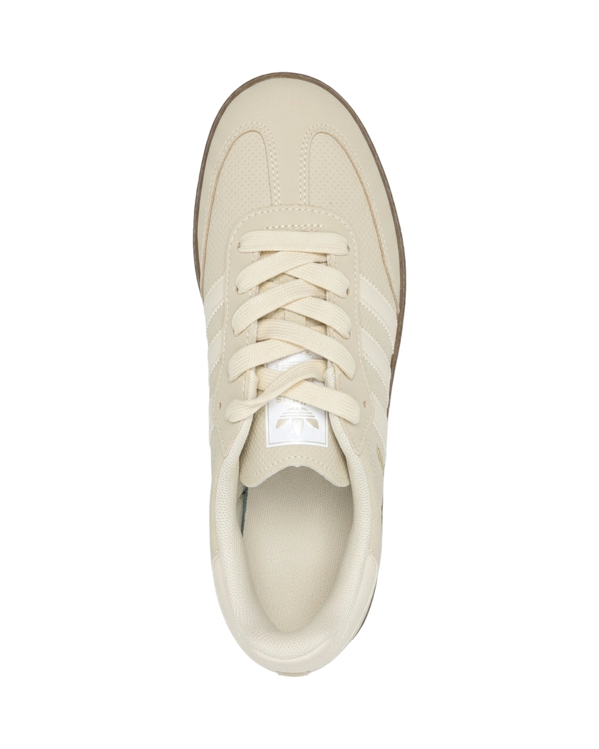 TKN Pace — Cream / Gold — low-profile lace-up design — overhead view.