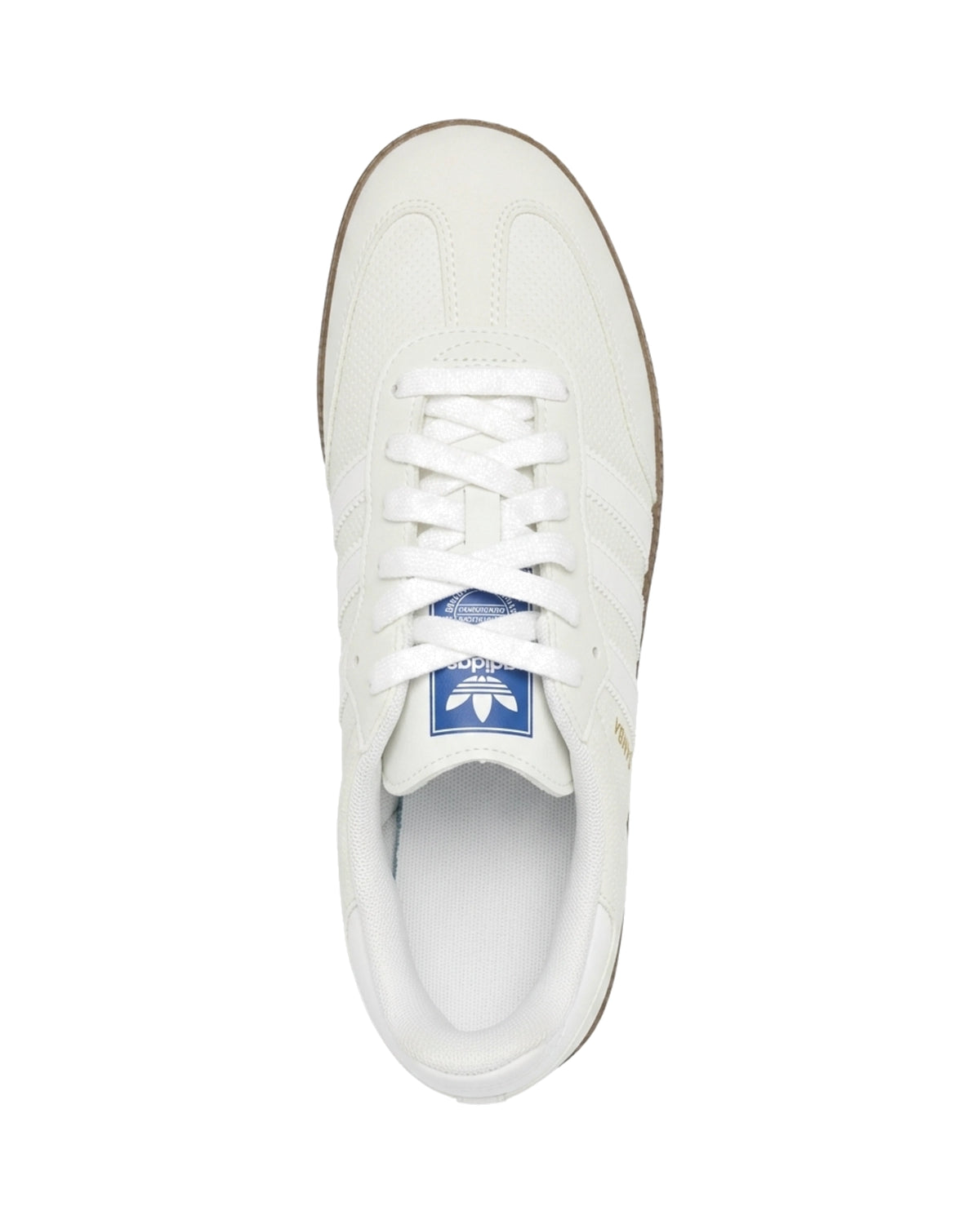 TKN Pace — White — low-profile lace-up design — overhead view.