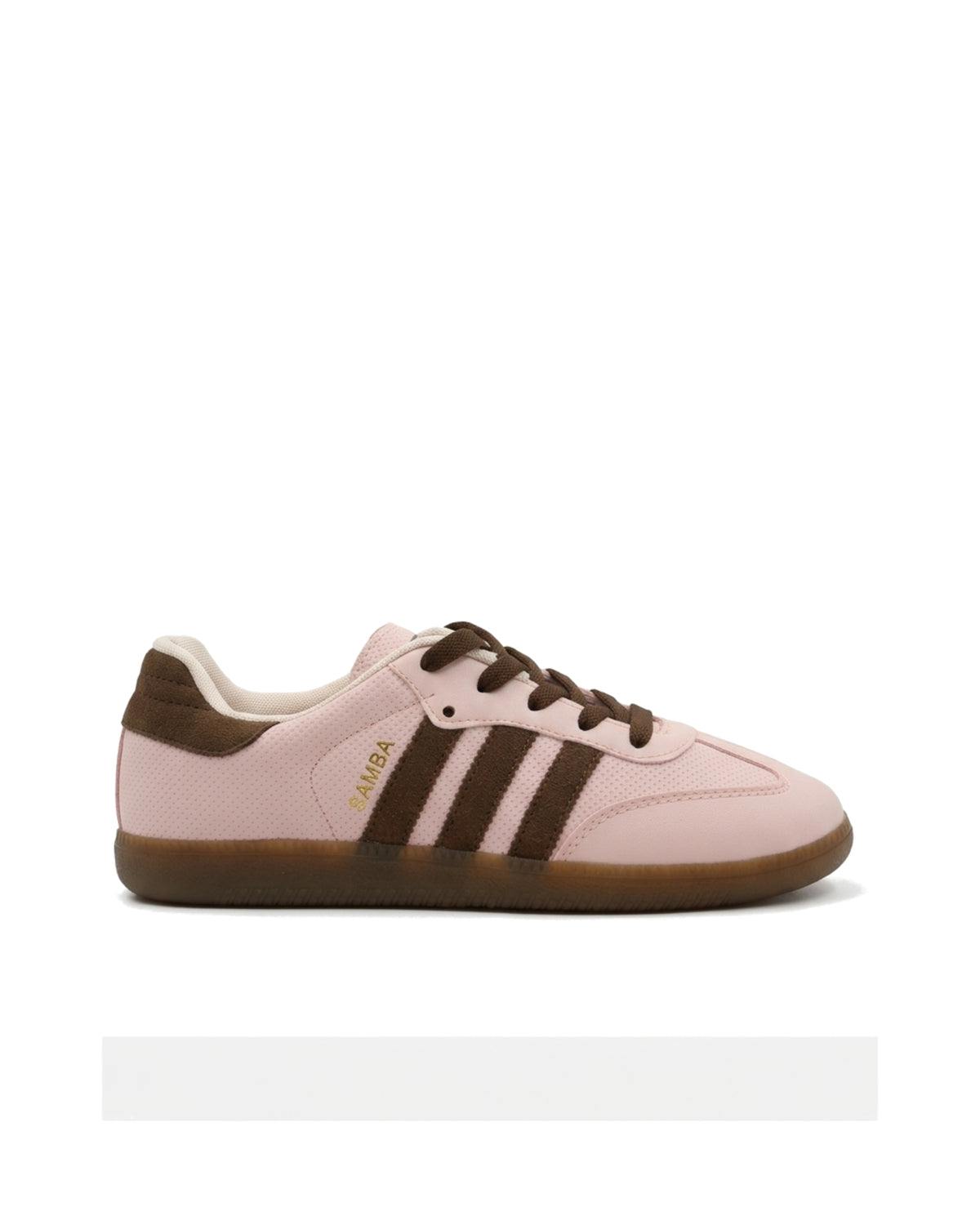 TKN Pace — Pink / Brown — low-profile lace-up design — side profile.