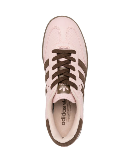 TKN Pace — Pink / Brown — low-profile lace-up design — overhead view.