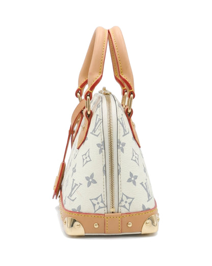 Rosalie Studded Dome Bag — Cream Pattern / Tan — Side profile