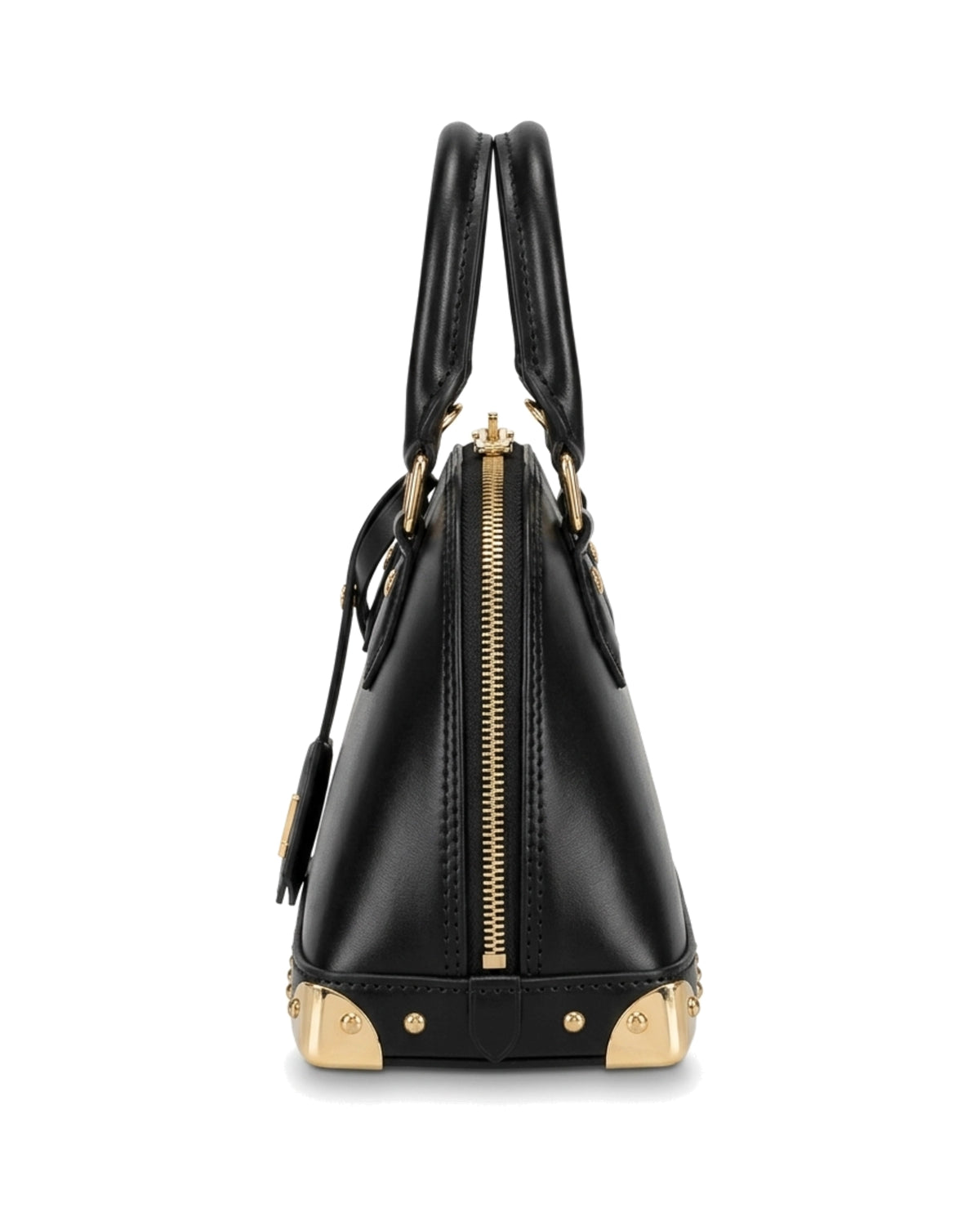 Rosalie Studded Dome Bag — Black — Side profile