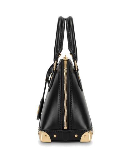 Rosalie Studded Dome Bag — Black — Side profile