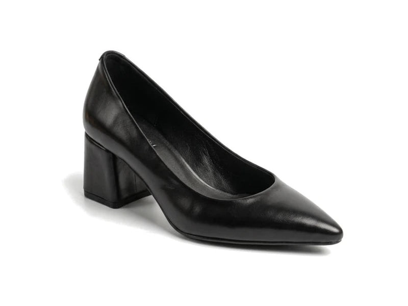 Alina pointed-toe pump with a block heel