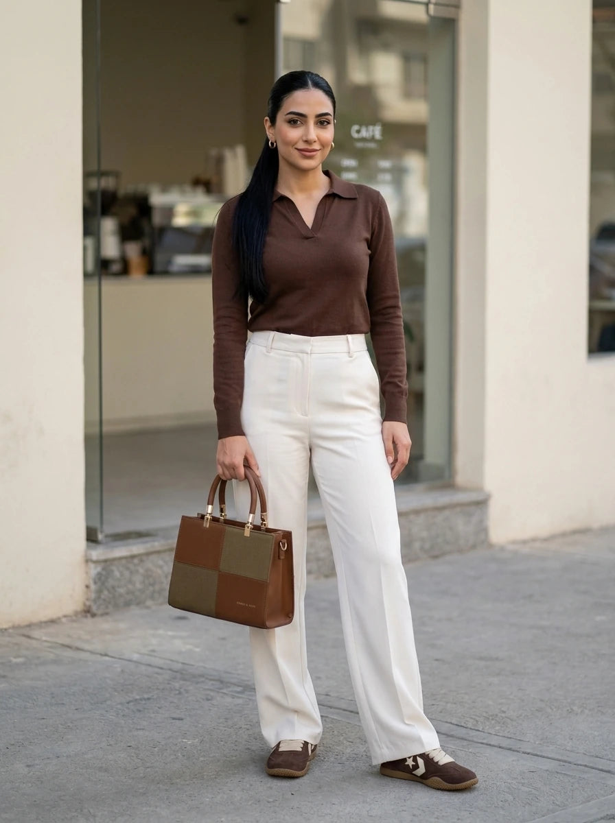 Autumn styling: Mosaic bag and Rally footwear