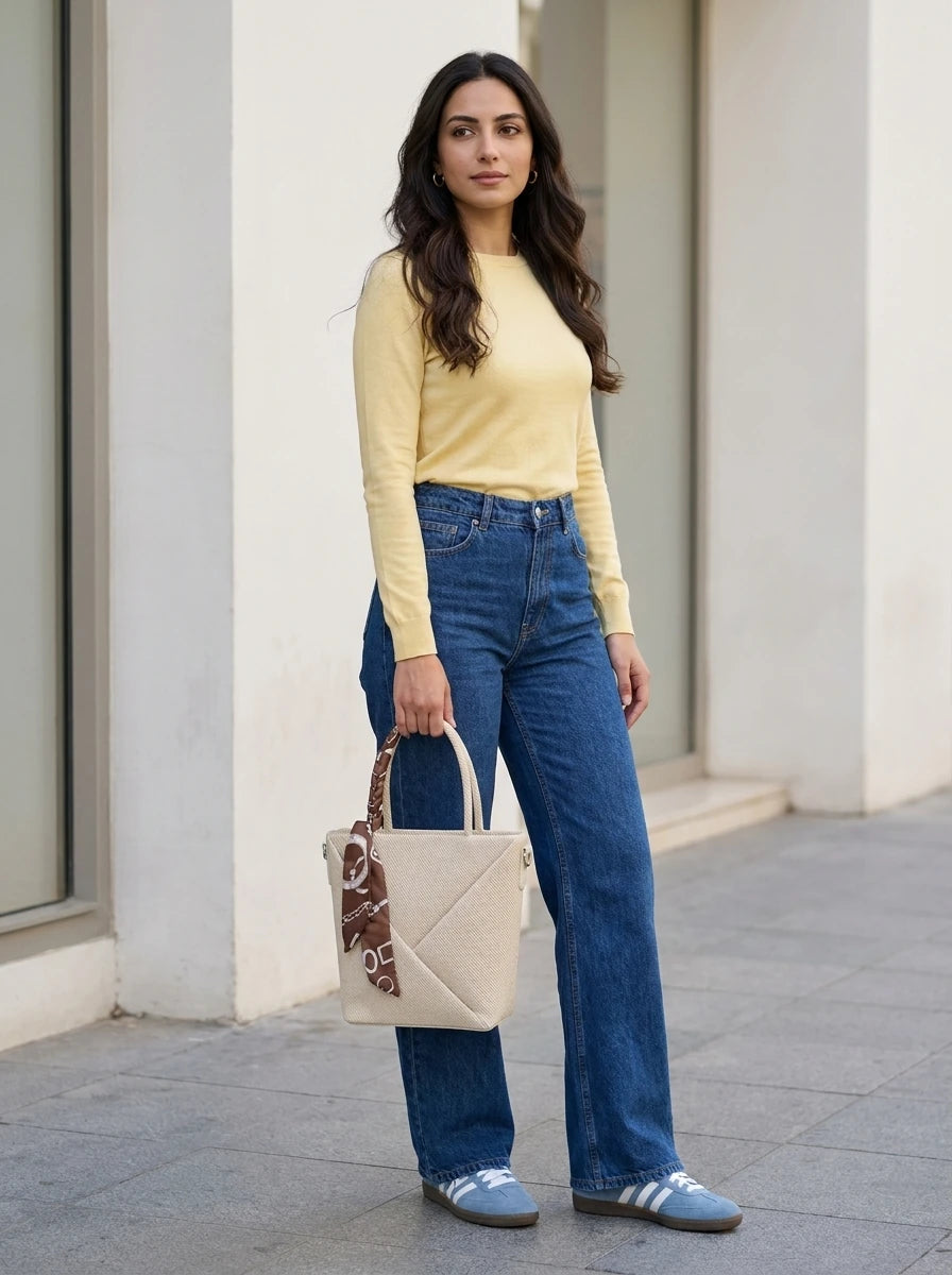 Autumn styling: Origami bag and Pace footwear
